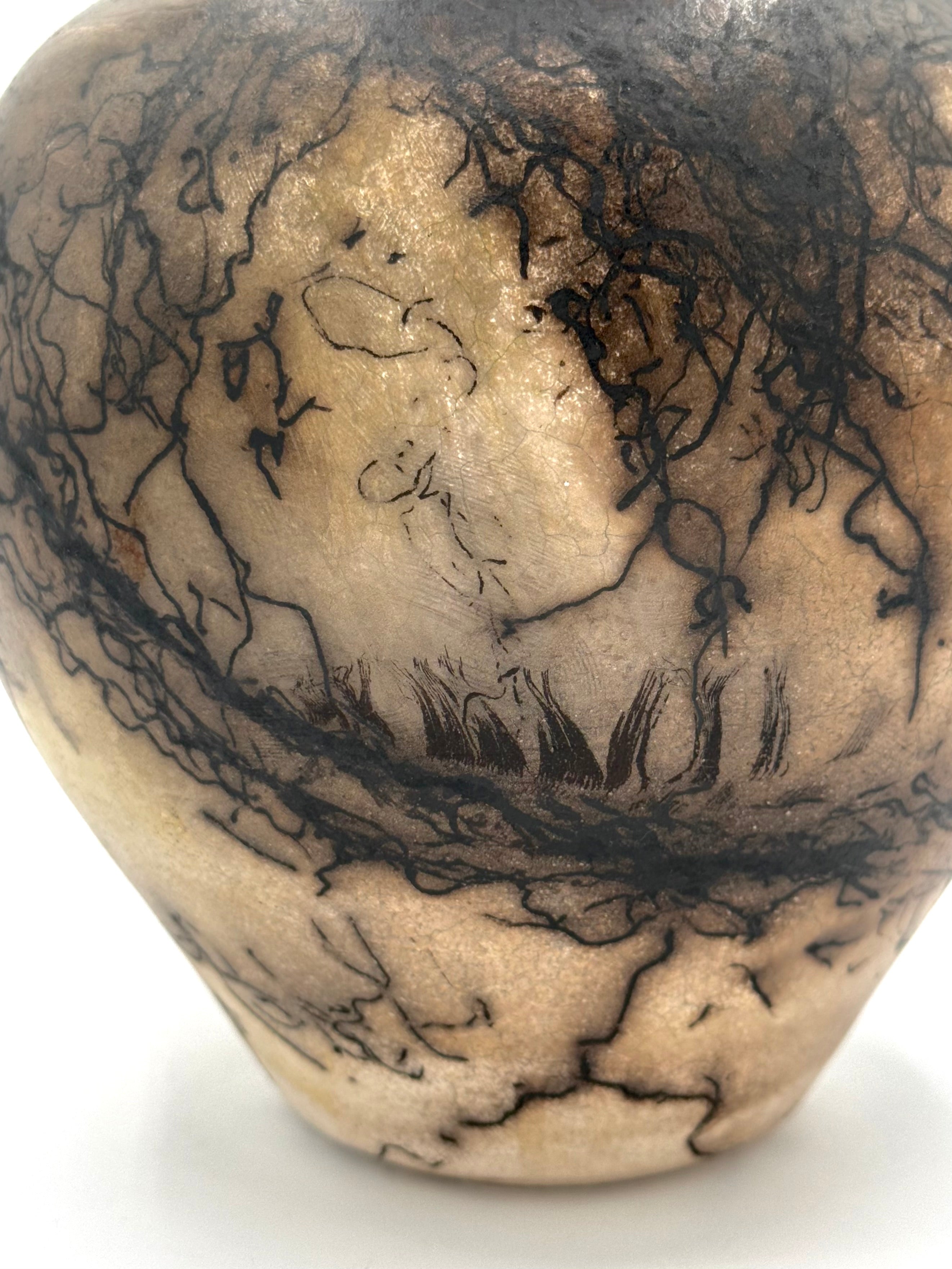Raku Vase