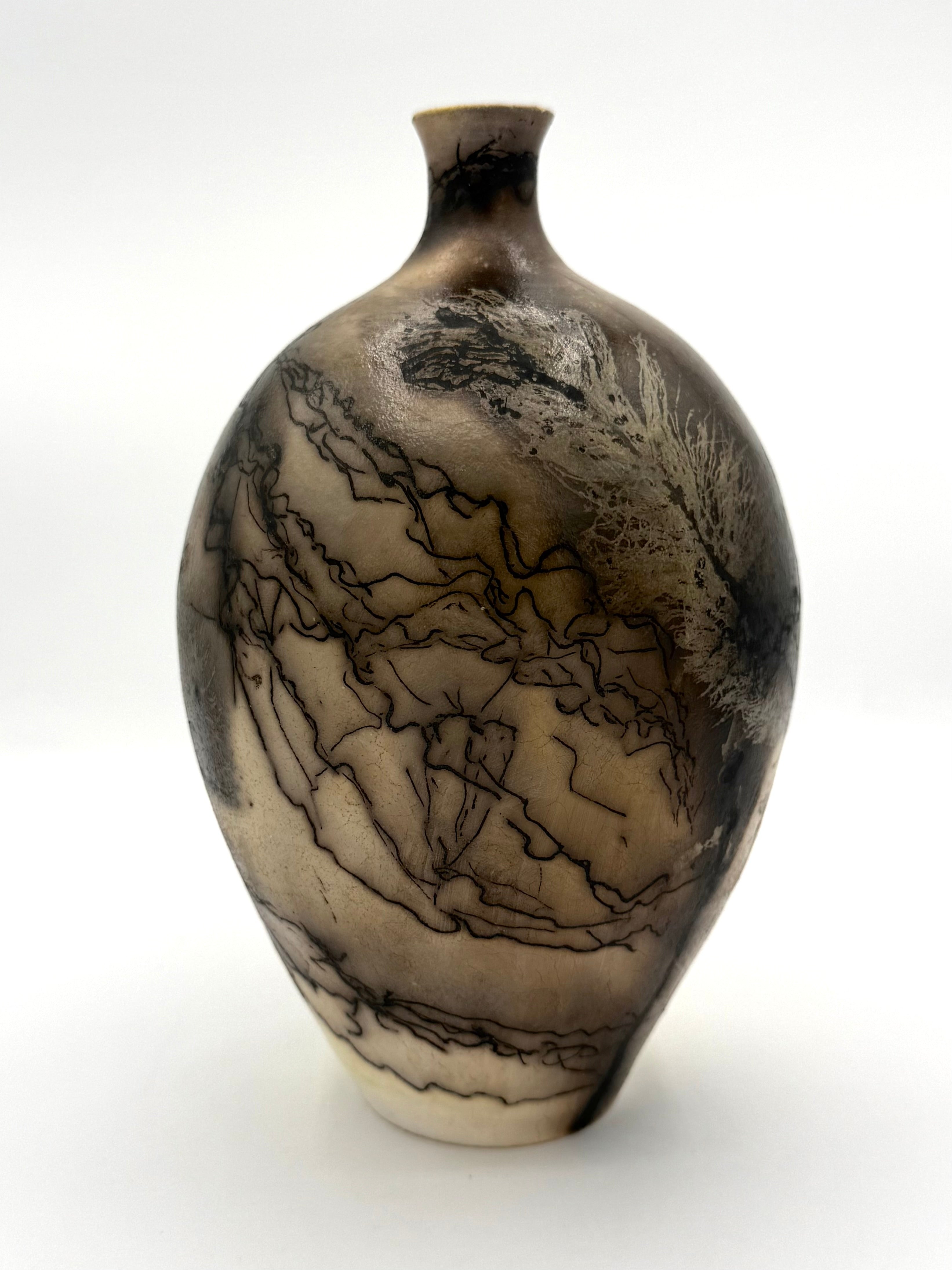 Raku Vase